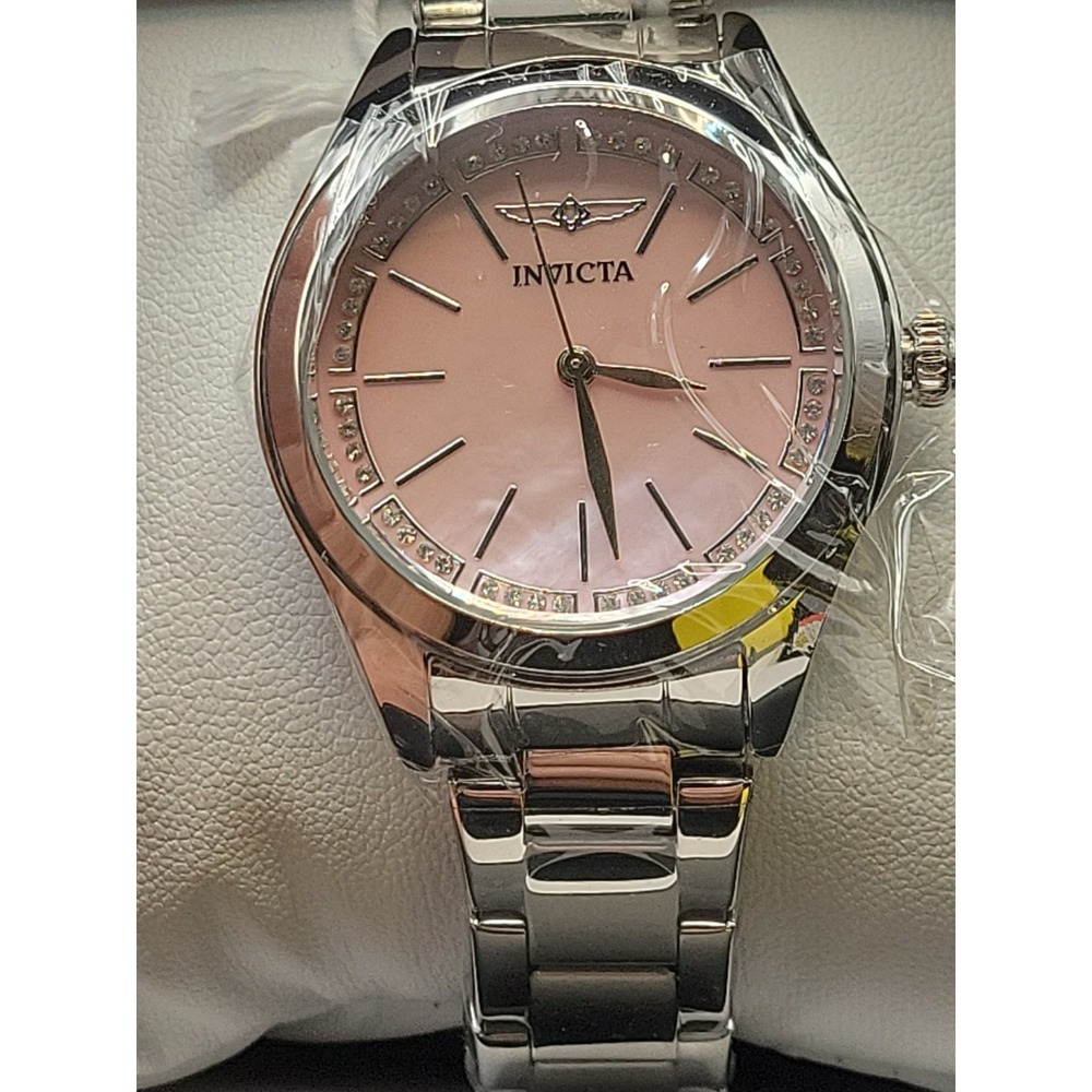 Invicta Celestial 70415 Women's 33mm Pink Dial Stainless Steel Watch New W/ Box